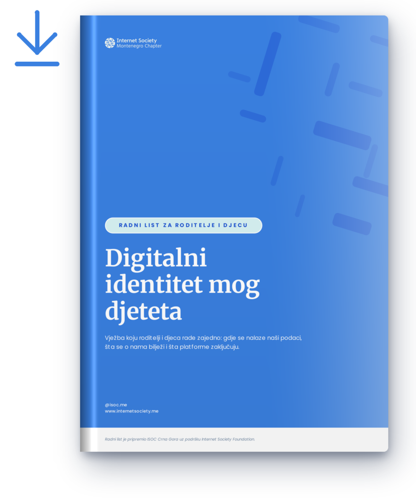 Digitalni identitet mog djeteta - radni list
